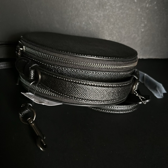 NWT Coach Canteen Circle Crossbody Halloween Cat Black Leather Purse Bag Kitten - Picture 11 of 12